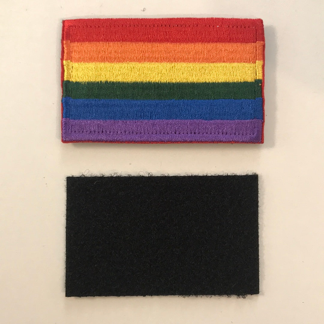 Regenbogenflagge Patch mit Klettverschluss zum nähen