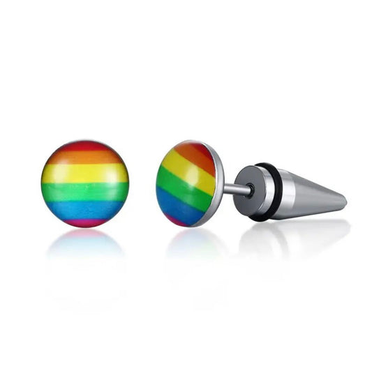 Regenbogen Edelstahl Ohrstecker