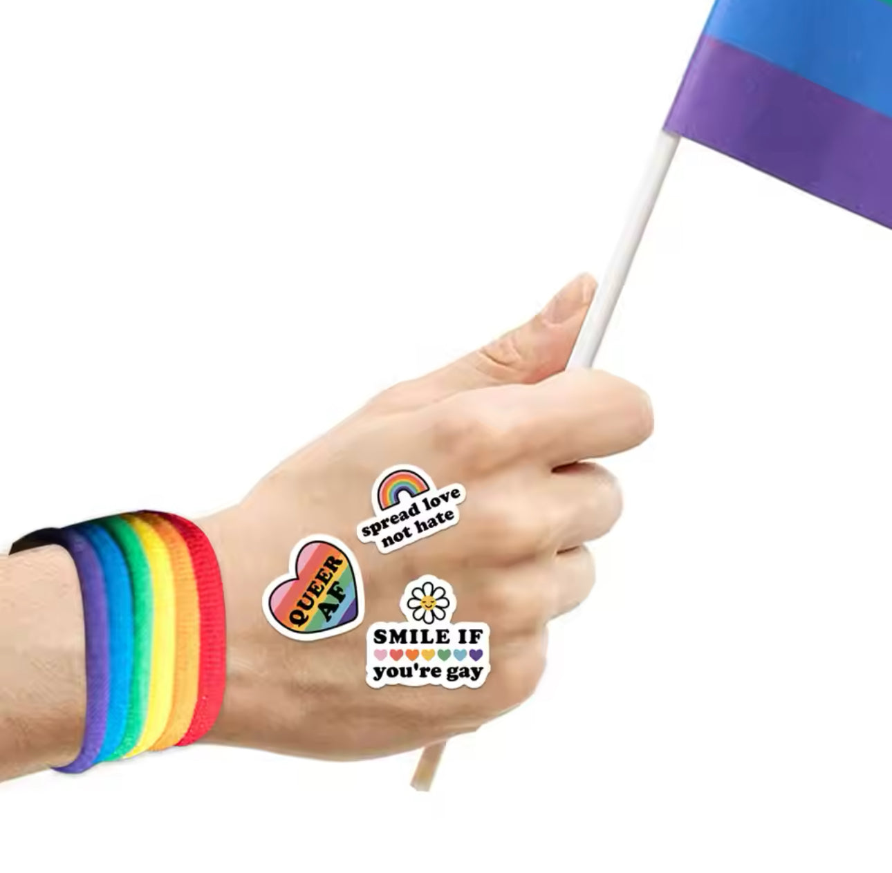 Rainbow Pride Retro LGBTQ+ Sticker Aufkleber