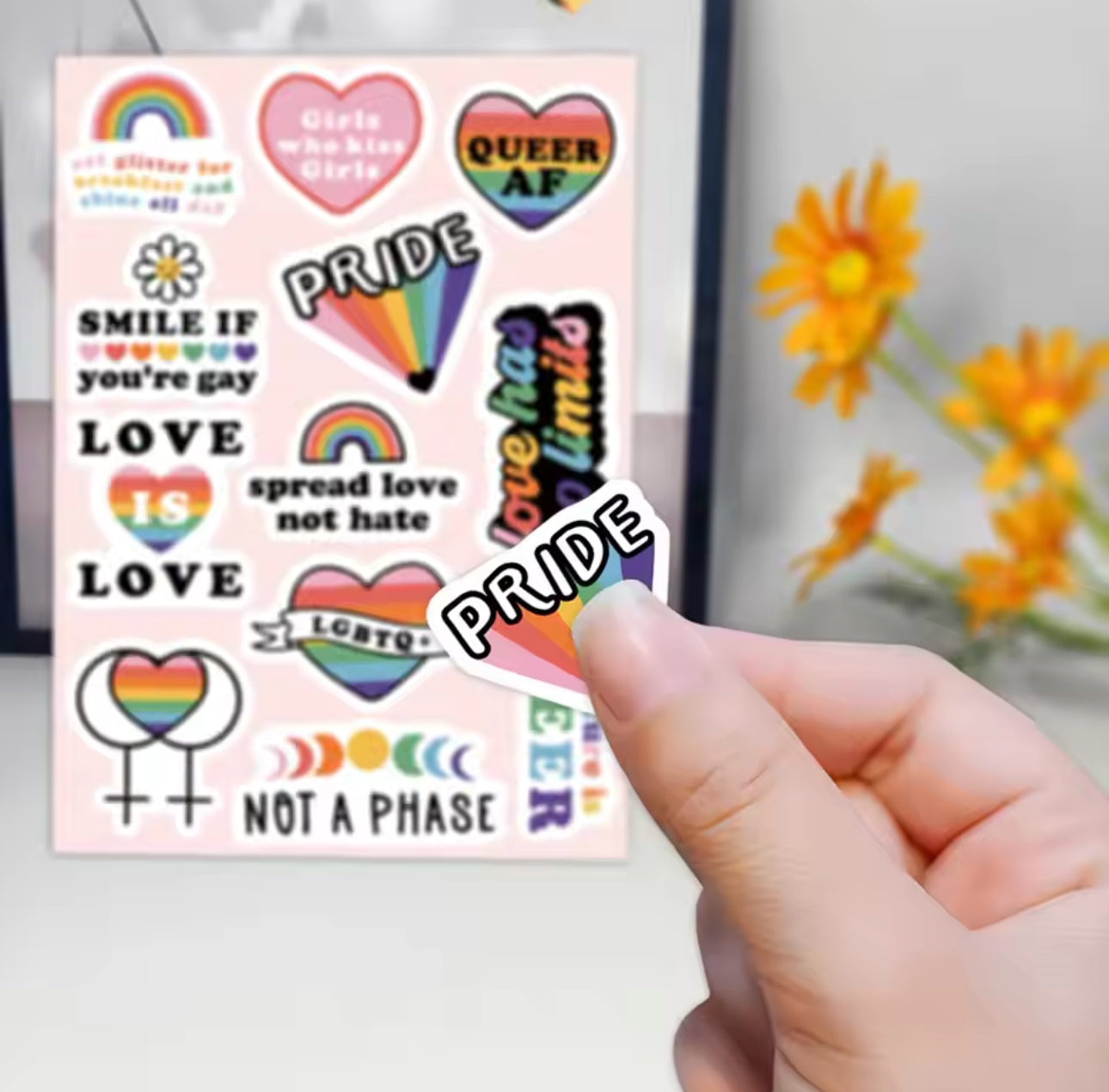 Rainbow Pride Retro LGBTQ+ Sticker Aufkleber