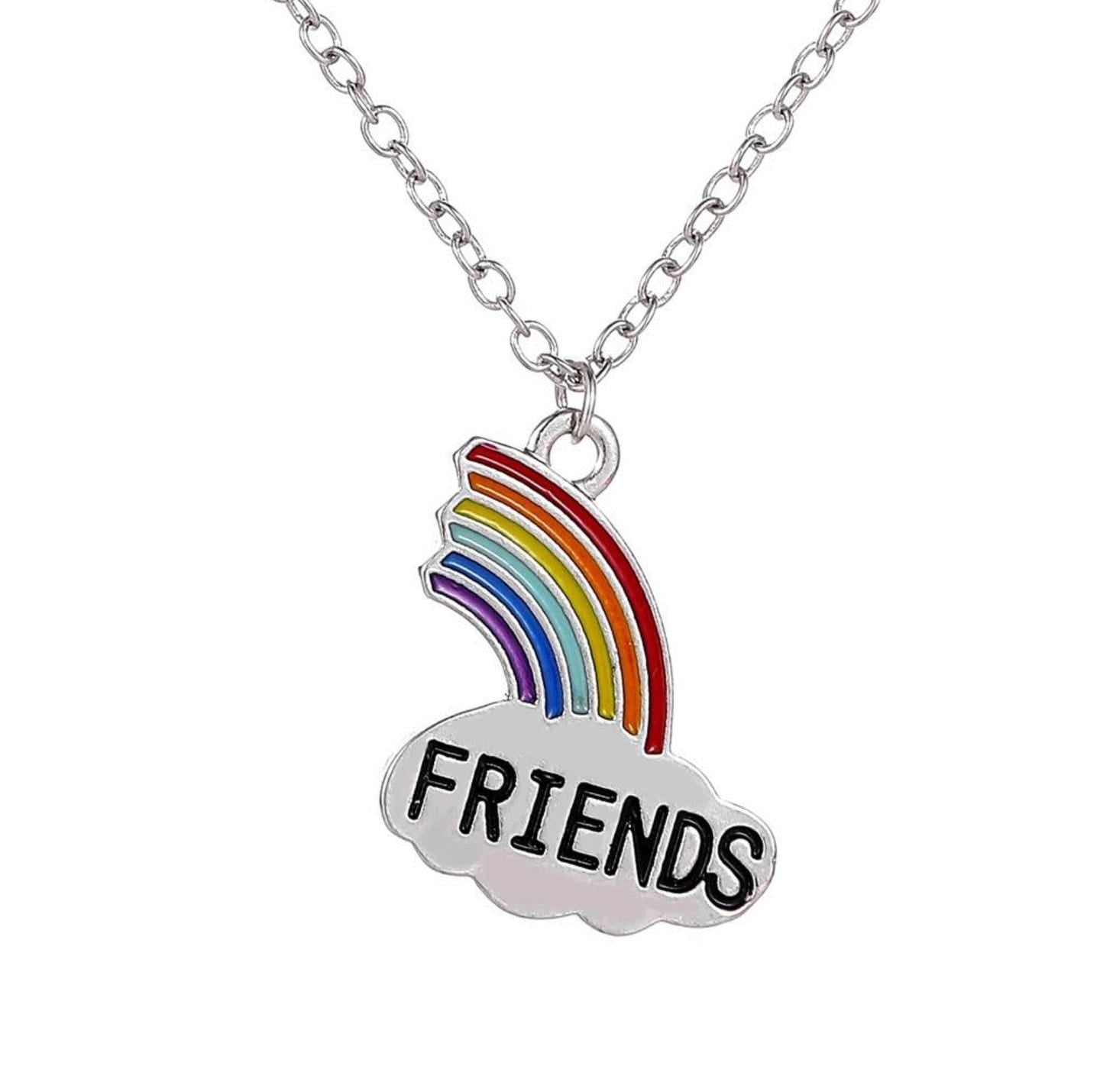 "Best Friends" Regenbogen Ketten Set