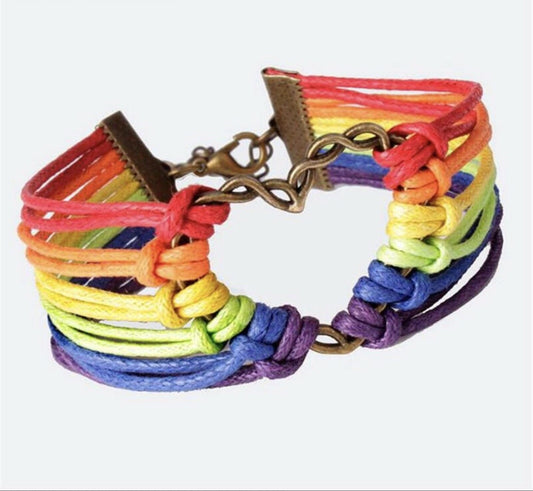 Regenbogen Herz Armband