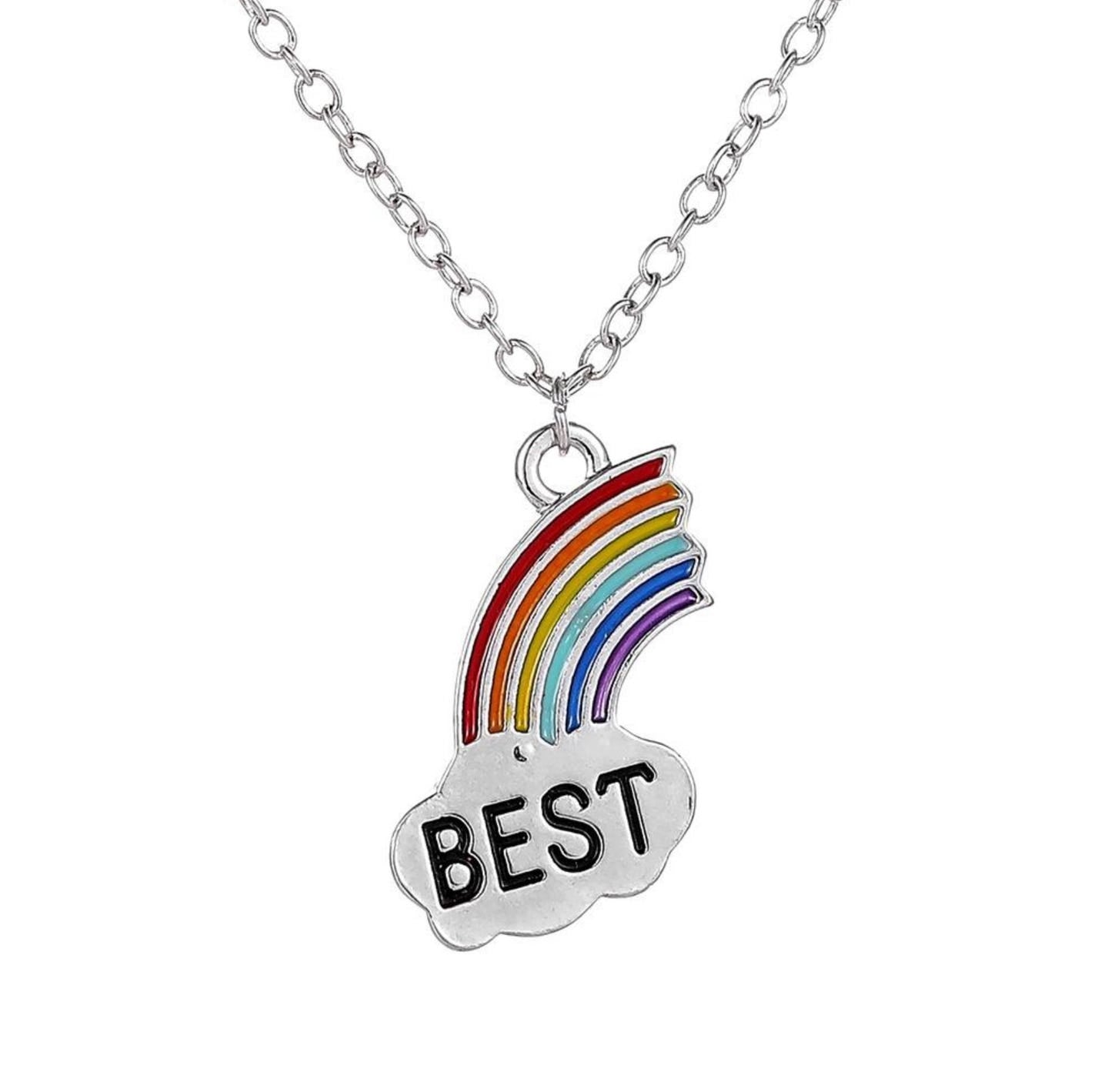 "Best Friends" Regenbogen Ketten Set