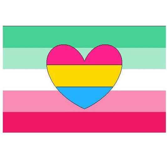 Abrosexuell Panromantik Flagge 150 x 90cm