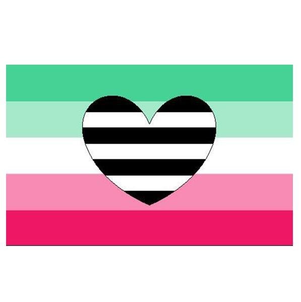 Abrosexuell Heteroromantik Flagge 150 x 90cm