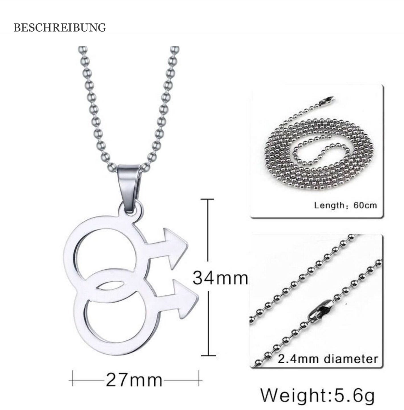 Gay Symbol Edelstahl Kette