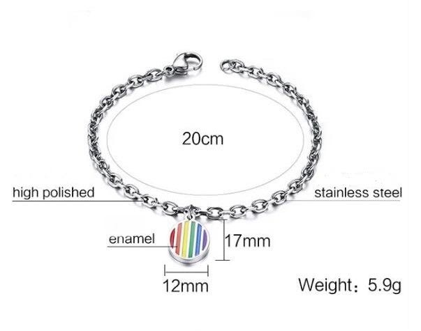 Edelstahl Regenbogen Armband