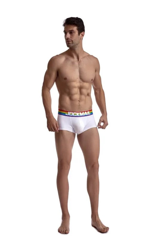 Men's JOCKMAIL - Gay Pride Boxer - White