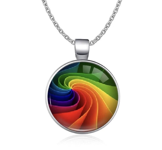 Regenbogen Spiral Kette
