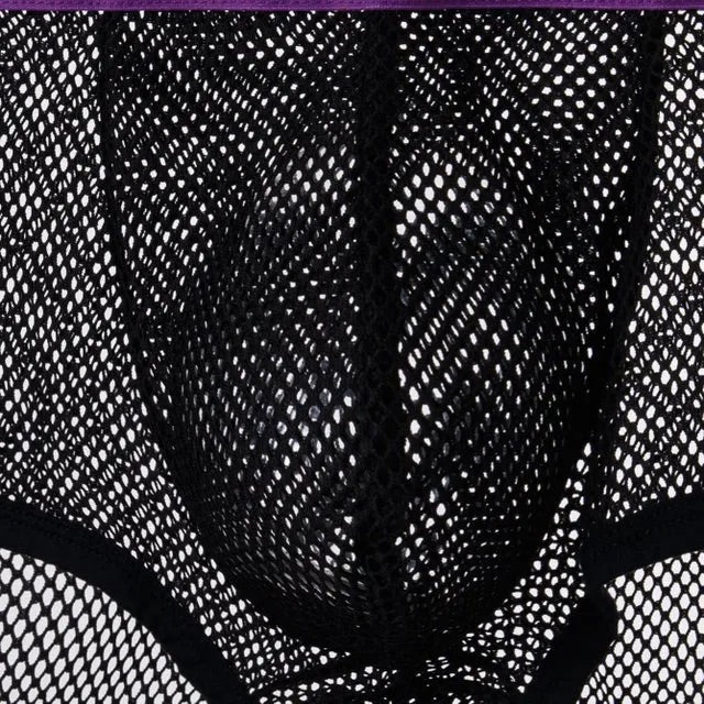Men's JOCKMAIL - Gay Pride Mesh Boxer- Black