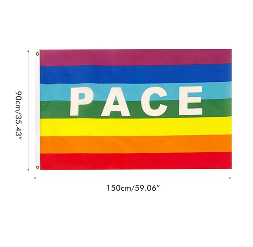 Regenbogen PACE Flagge 150 x 90cm