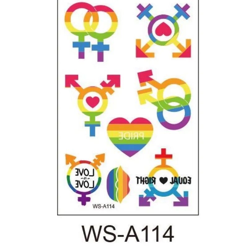 Pride Haut Tattoos klein