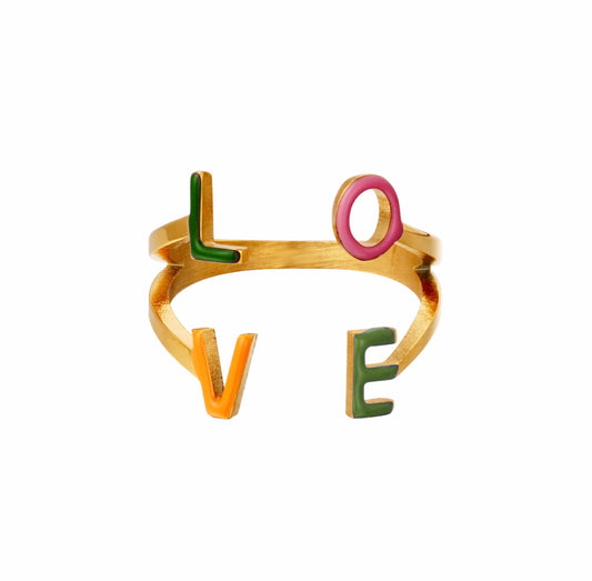 Stainless-Steel Ring (LOVE)