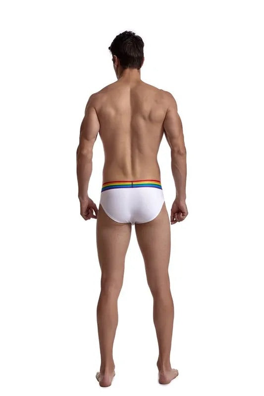 Men's JOCKMAIL - Gay Pride Brief - White