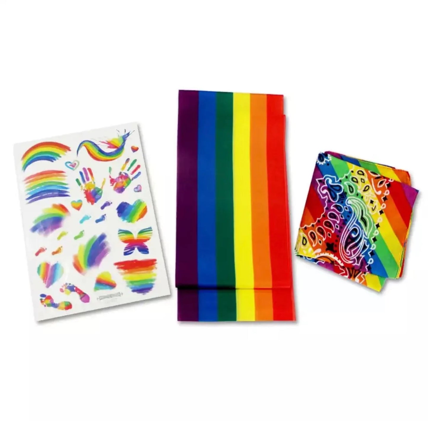 Pride Festival Set ( Bandana/ Tattoos/ Schärpe)
