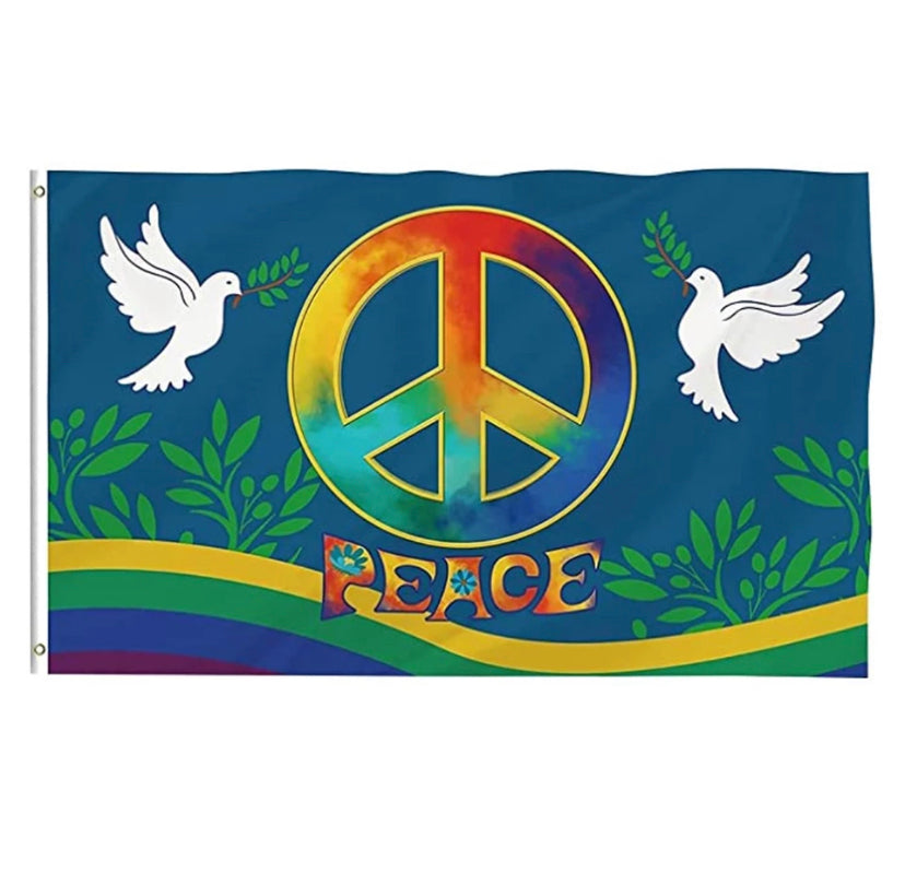 Friedens Peace Flagge 150 x 90cm –