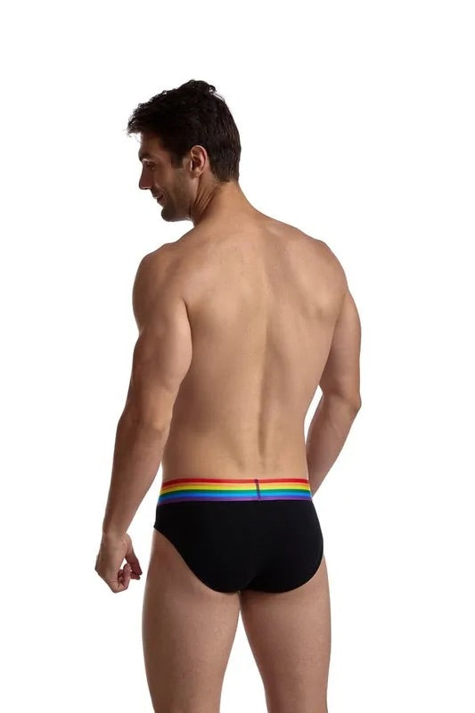 Men's JOCKMAIL - Gay Pride Brief - Black