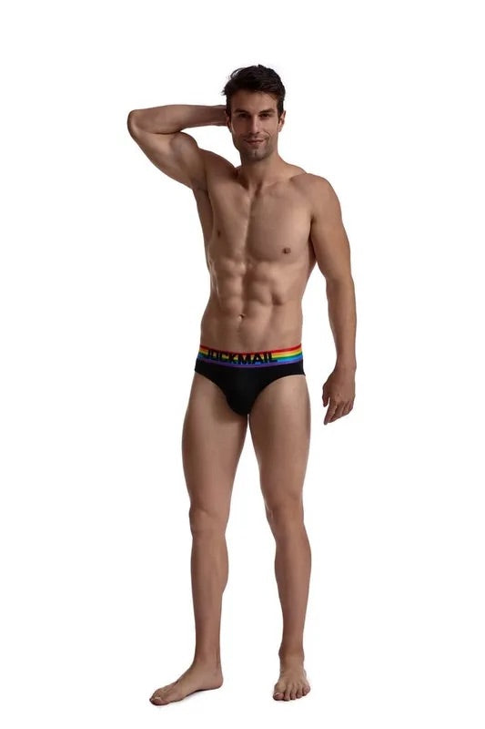 Men's JOCKMAIL - Gay Pride Brief - Black