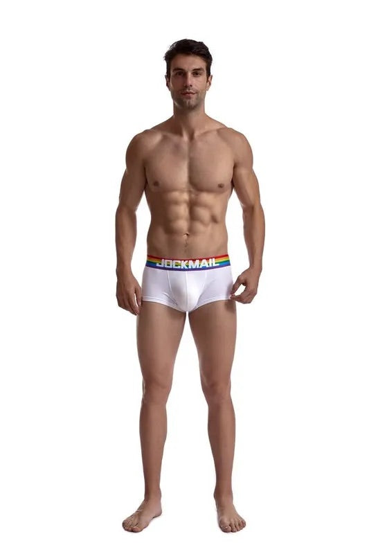 Men's JOCKMAIL - Gay Pride Boxer - White
