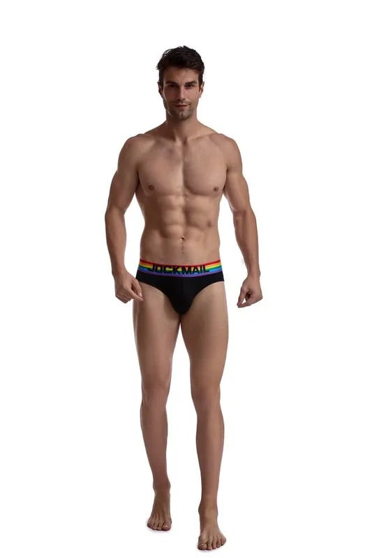 Men's JOCKMAIL - Gay Pride Brief - Black