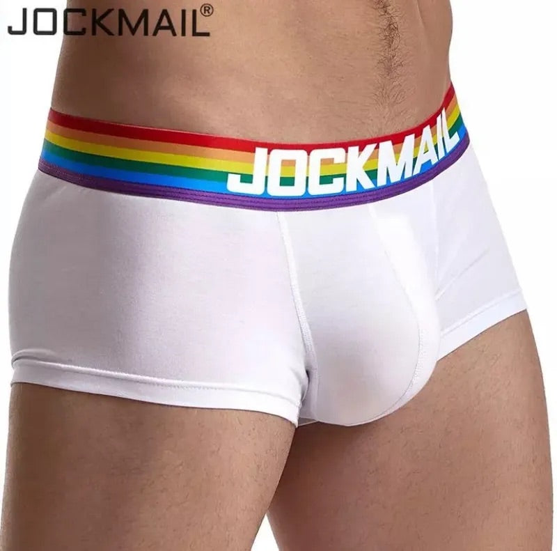 Men's JOCKMAIL - Gay Pride Boxer - White