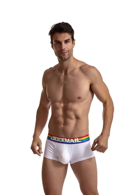 Men's JOCKMAIL - Gay Pride Boxer - White