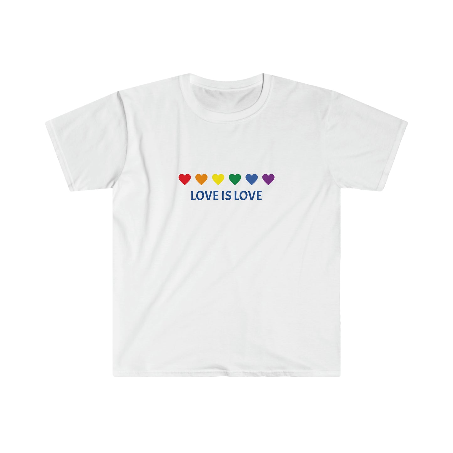Rainbow Hearts LOVE IS LOVE T-Shirt Unisex