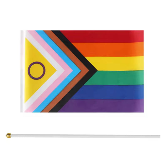 Inter Progress Pride Flagge am Starb