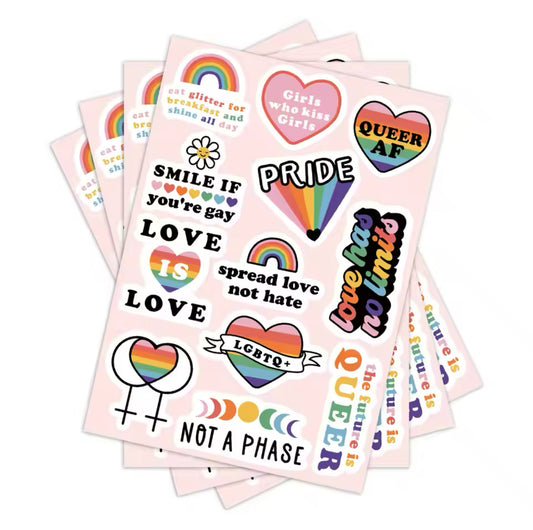 Rainbow Pride Retro LGBTQ+ Sticker Aufkleber