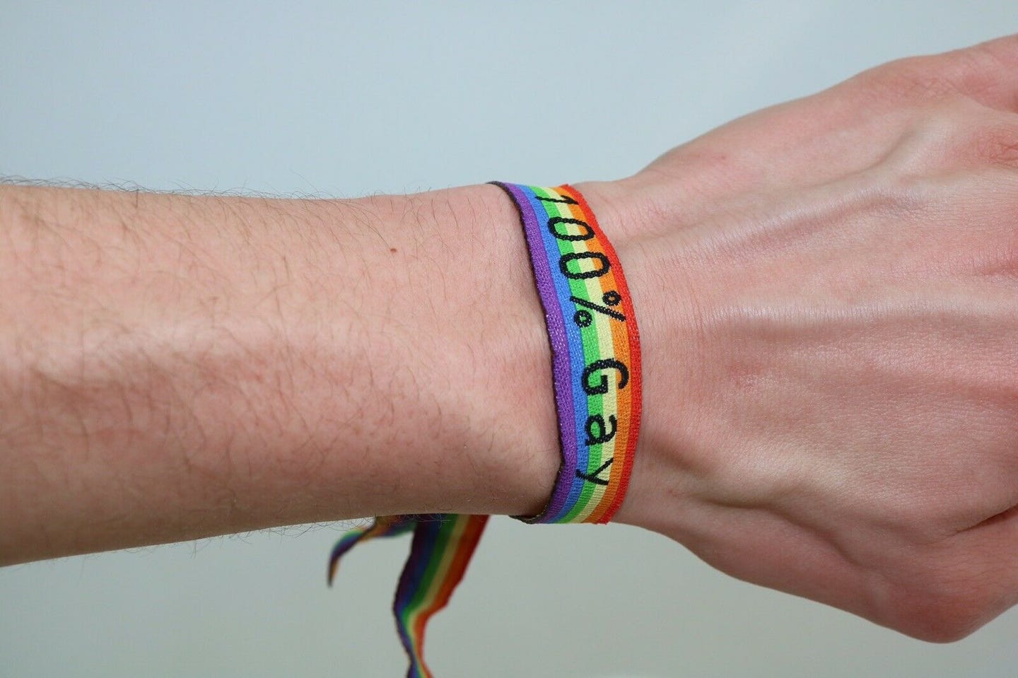 Regenbogen 100% Gay Festival Armband