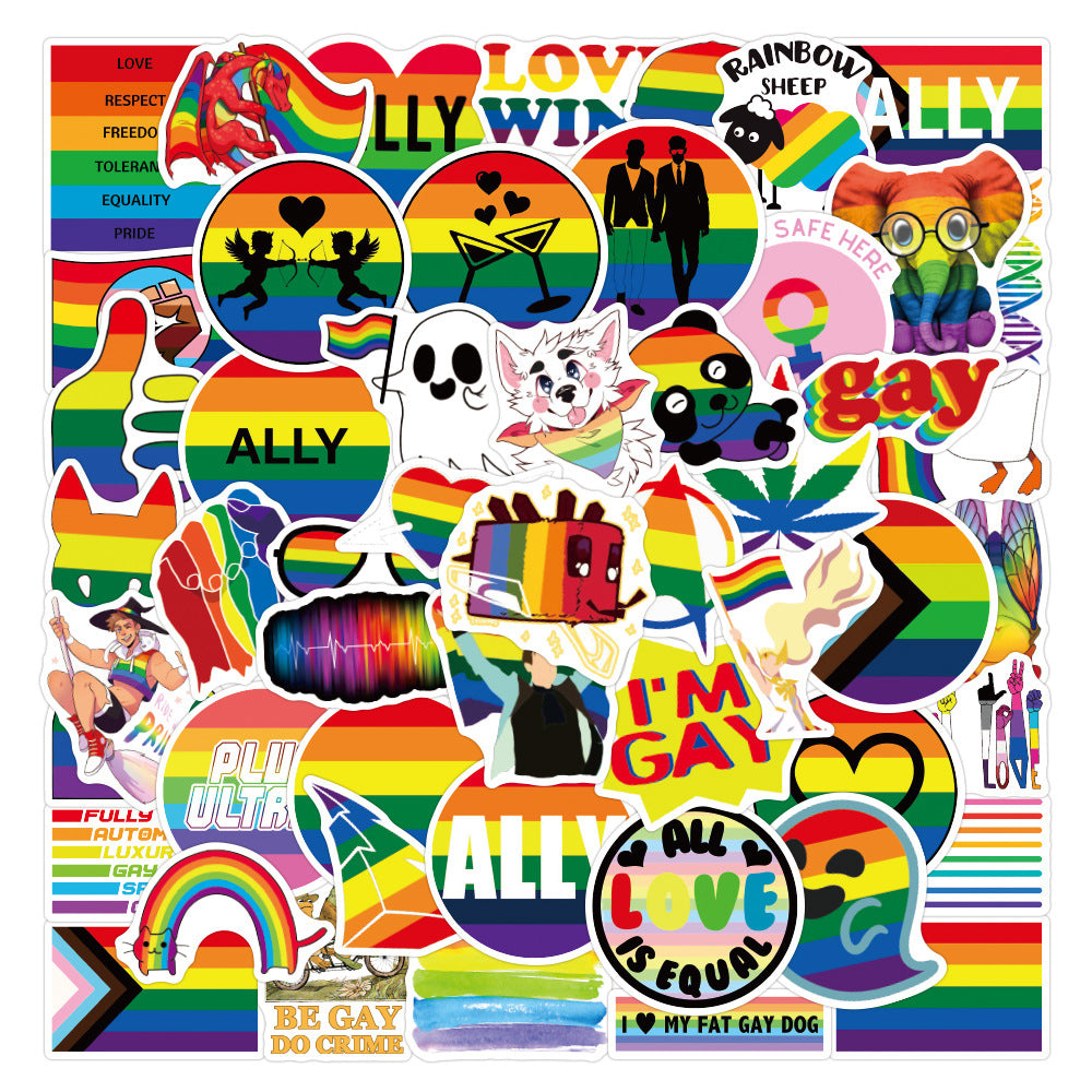 50 PCS LGBTQ+ Rainbow Pride Sticker