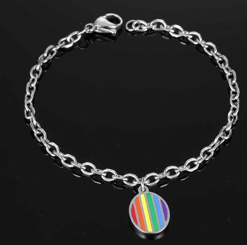 Stainless-Steel Rainbow Bracelet