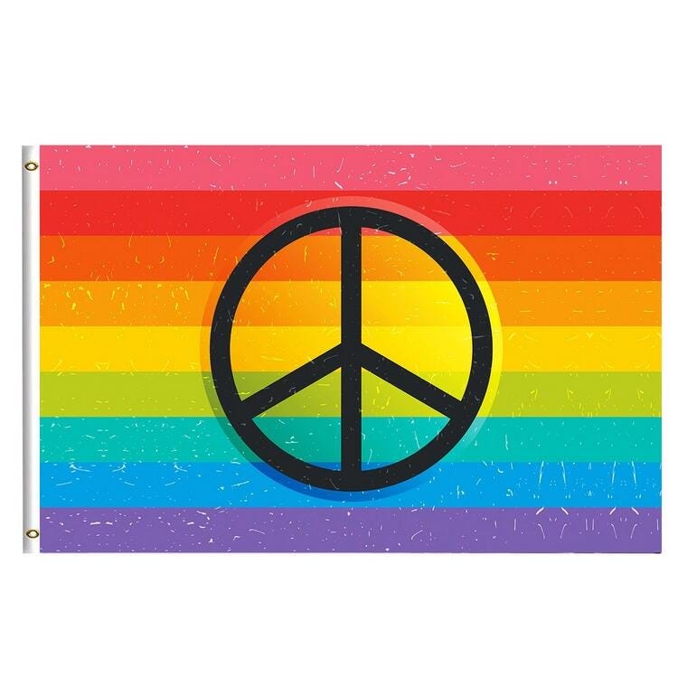 Regenbogen Peace Flagge 150 x 90cm