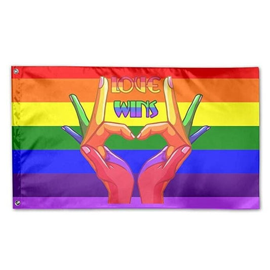 Regenbogenflagge LOVE WINS 150 x 90cm