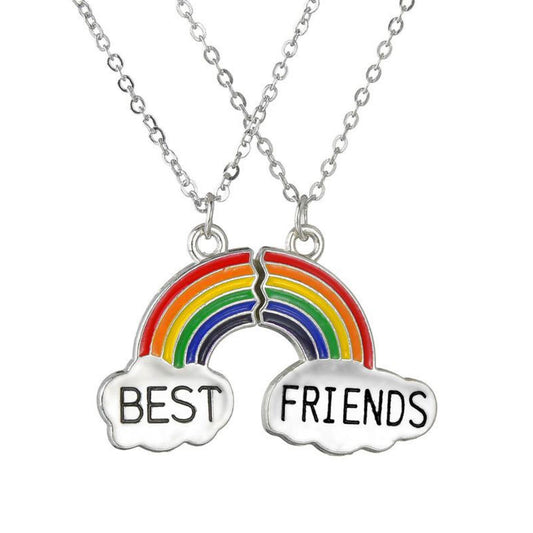 "Best Friends" Regenbogen Ketten Set