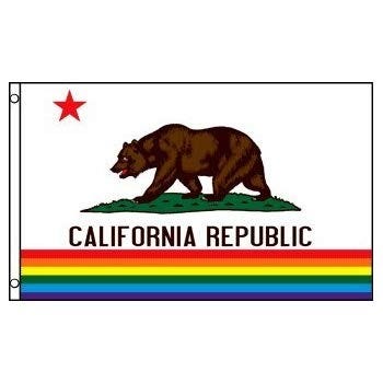 California Republic Rainbow Flag 150 x 90cm