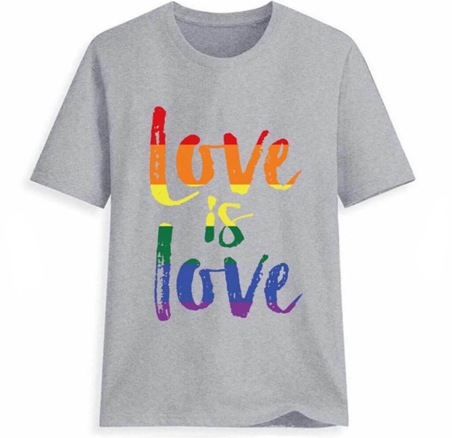 Love is love T-Shirt Grau Unisex