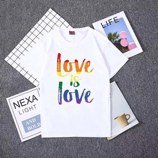 Love is love T-Shirt Weiß 100% Baumwolle