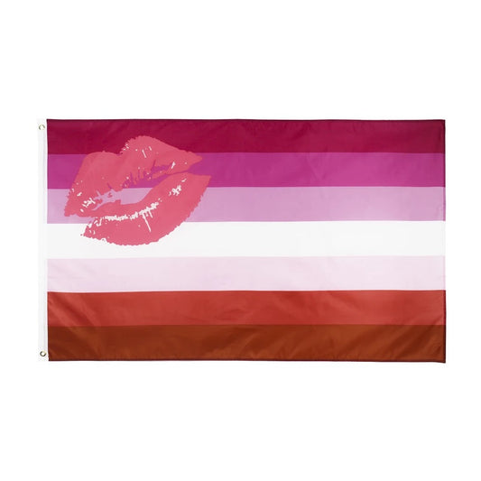 Lipstick Kiss Lesbian Flagge 150 x 90cm