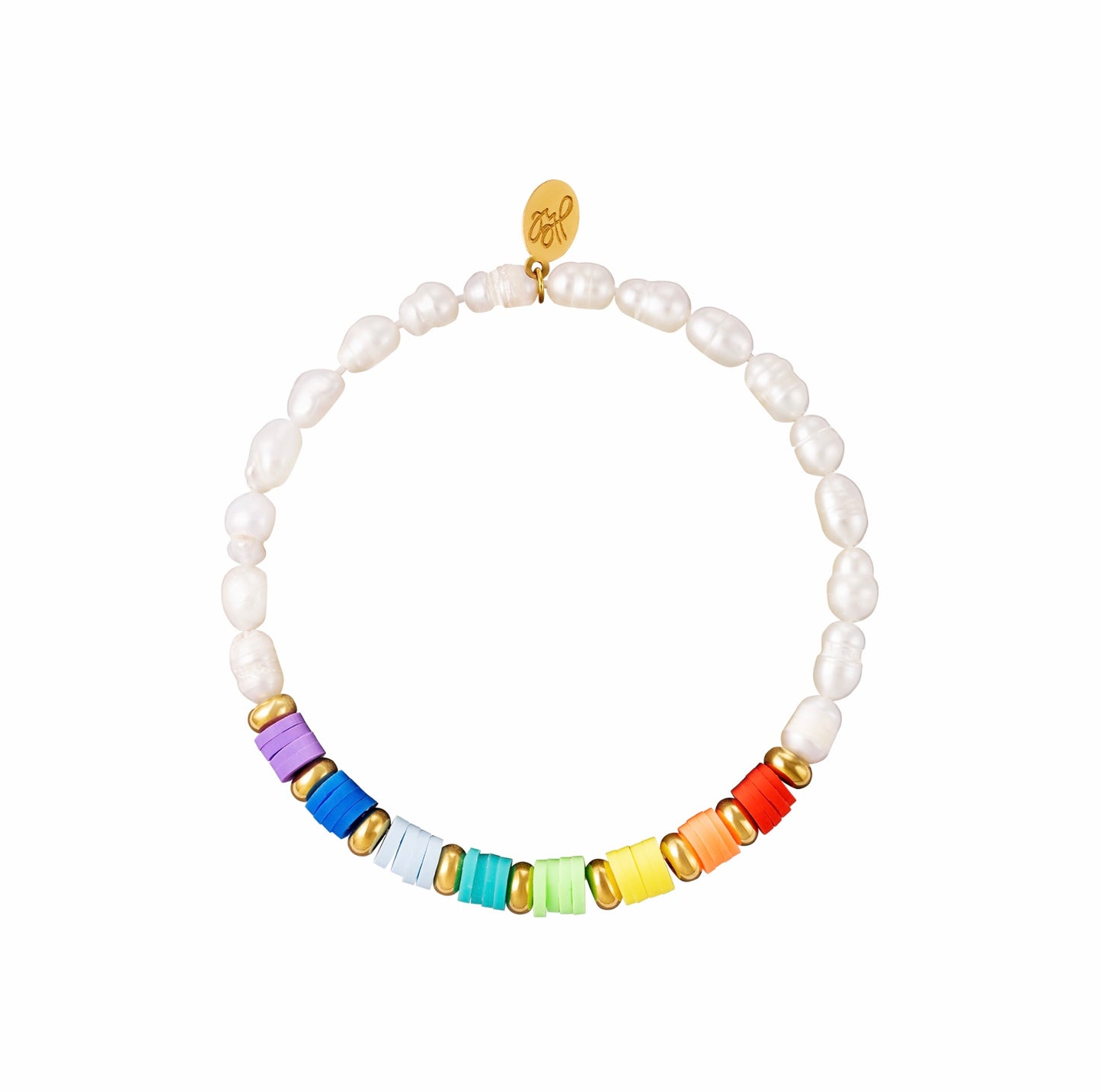 Rainbow Bracelet Freshwater Pearl