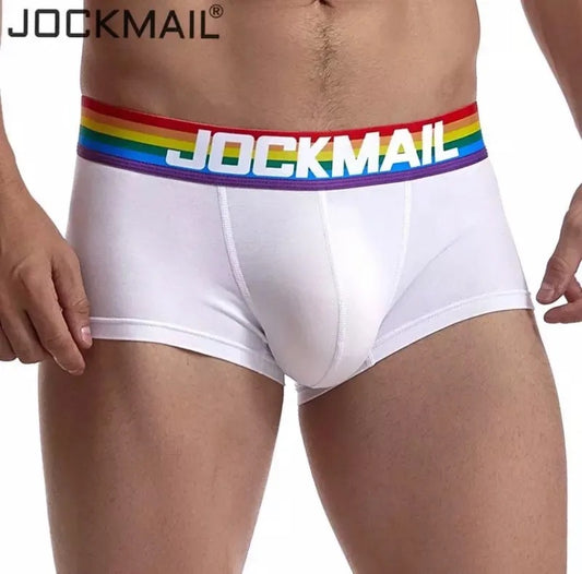 Men's JOCKMAIL - Gay Pride Boxer - White