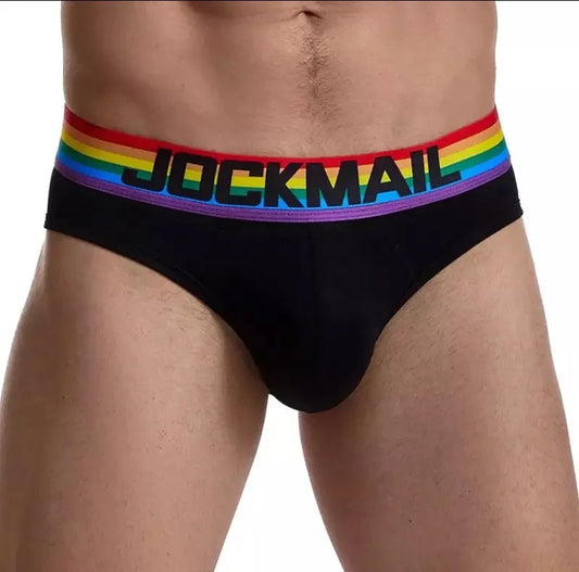 Men's JOCKMAIL - Gay Pride Brief - Black