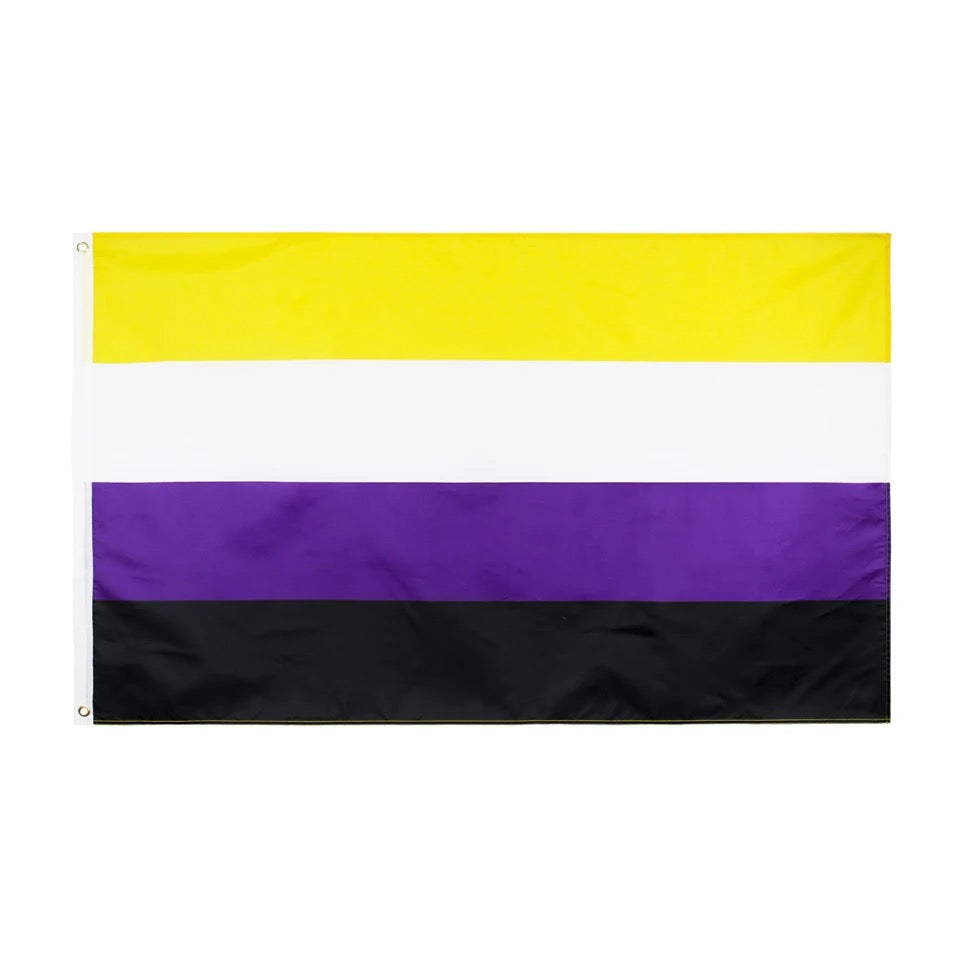 Non-Binary  (Nichtbinäre Geschlechtsidentität) Flagge 150 x 90cm