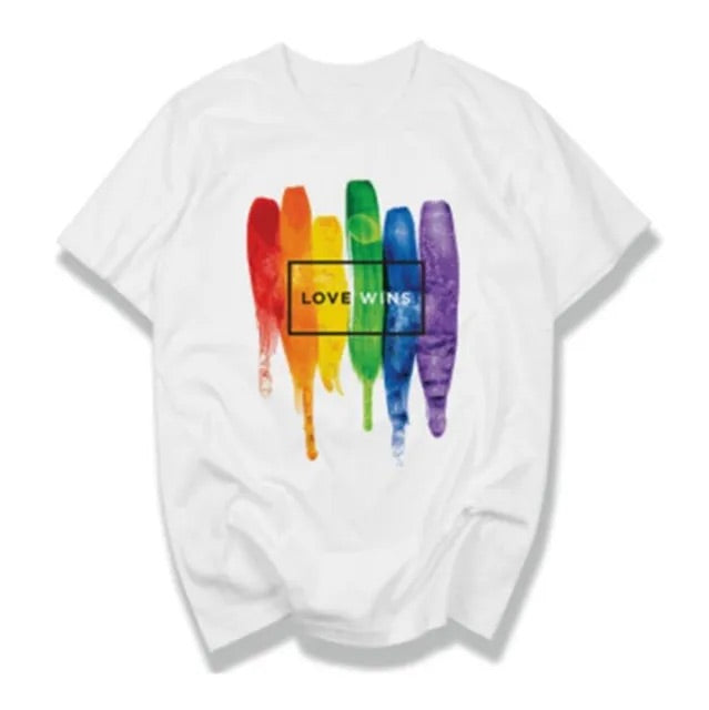 Love Wins Regenbogen Farbverlauf T-Shirt Unisex